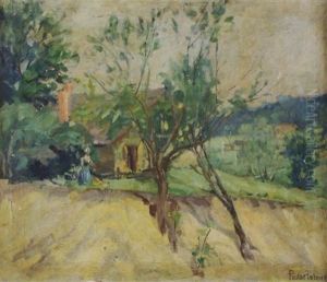 Landscape With Cottage by Pauline Lennards Palmer
