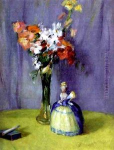 Still Life With Doll And Flower by Pauline Lennards Palmer