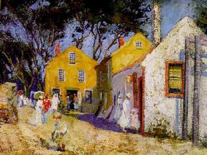 Provincetown Village Street Scene by Pauline Lennards Palmer