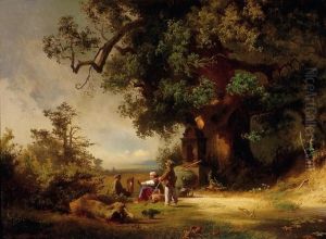 Under The Spreading Oak by Theodor Blatterbauer