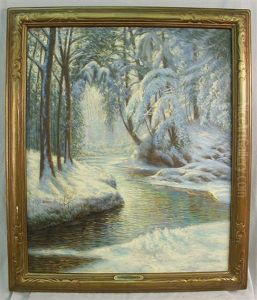 Stream In A Winter Landscape by Walter Launt Palmer