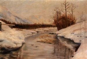 A Wintry Landscape by Walter Launt Palmer