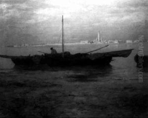 Fishing Boats Off The Coast Of Venice Fishing Boats Off The Coast Of Venice