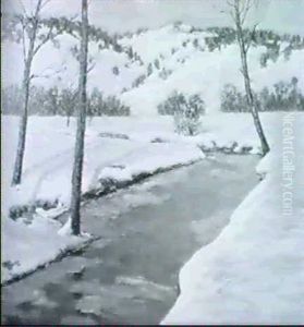 Winter Landscape With Stream by Walter Launt Palmer