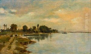 Flusslandschaft by Tina Blau