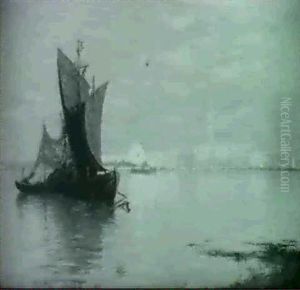 Fishing Boats Off The Coast Venice by Walter Launt Palmer