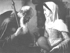 Rebecca Offering Water To Eliezer by Ignacio Palmerola