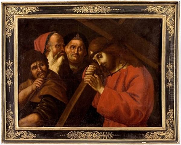 Der Kreuztragende Christus Mit Einem Hascher Und Zwei Schriftgelehrten - view 1