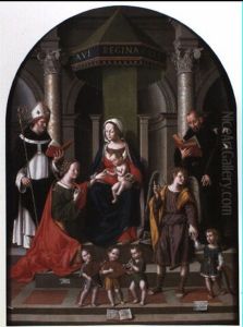 The Mystic Marriage Of St. Catherine With Archangels And Saints