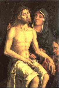 Cristo Morto Con La Vergine E La Maddalena by Marco Palmezzano