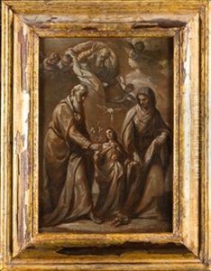 San Joaquin, Santa Ana Y La Virgen Maria by Acislo Antonio Palomino