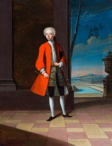 Portret Van Jongen In Rode Jas by Gerard Jan Palthe