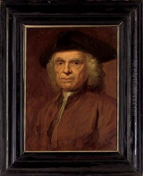 Portrait Of A Gentleman In A Brown Coat And Tricorn - view 1