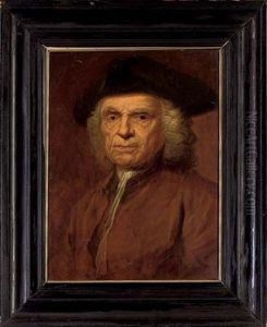 Portrait Of A Gentleman In A Brown Coat And Tricorn