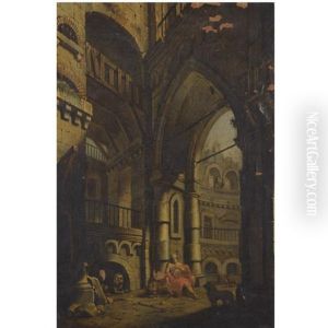 A Capriccio Of Classical Ruins With Daniel In The Lion's Den