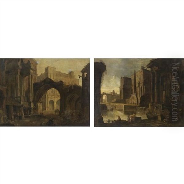 Capricci Architettonici (pair) - view 1