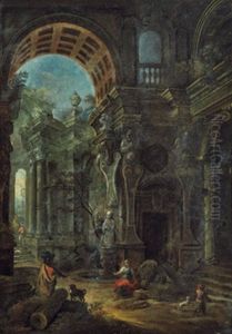 Capriccio Architettonico Con Figure