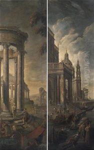 Capriccio Con Ruderi E Templi (+ Capriccio Con Porto Fluviale E Palazzi; Pair) Capriccio Con Ruderi E Templi (+ Capriccio Con Porto Fluviale E Palazzi; Pair)