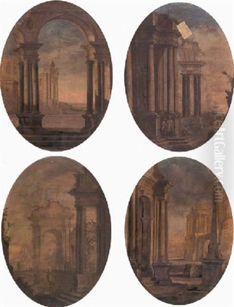 Capriccio Of Classical Ruins With Figures - view 1