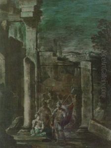 Classical Figures By Ruins Classical Figures By Ruins