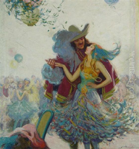 Couple Dancing At Masquerade Ball - view 1