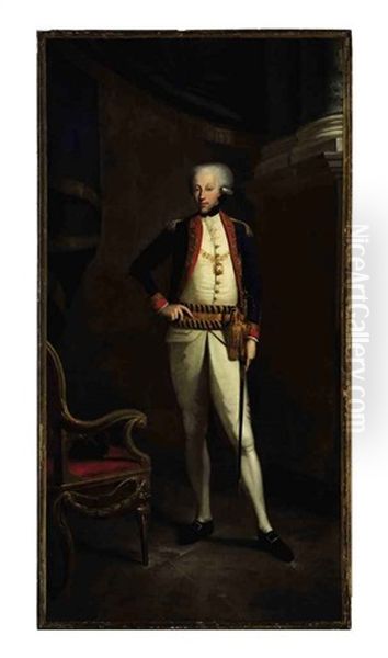 Portrait Of Charles Emmanuel, Prince Of Carignano, Before A Draped Column - view 1