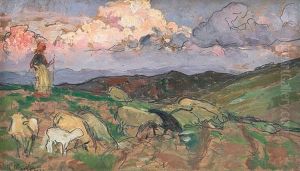 Pascolo Al Tramonto by Ruggero Panerai