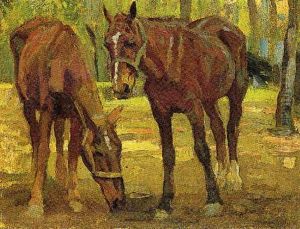 Due Cavalli Al Pascolo by Ruggero Panerai
