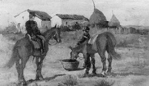 Cavalrymen With Their Steeds