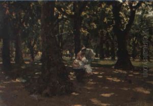 Figures In A Park Figures In A Park