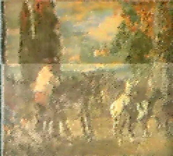 Paesaggio Con Contadino Ed Animali - view 1