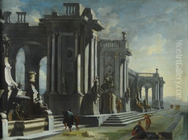 Capriccio Architettonico Con Figure - view 1