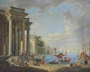 A Coastal Scene by Giovanni Paolo Panini