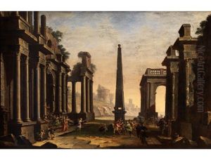 Odysseus Zieht Achill Aus Dem Palast Des Lykomedes by Giovanni Paolo Panini
