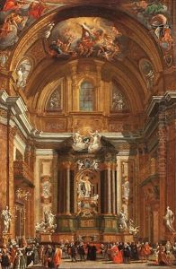 Capilla De San Ignacio De Loyola En La Iglesia Del Gesu En Roma by Giovanni Paolo Panini