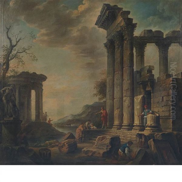 Capriccio Of Figures Among Ruins - view 1