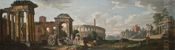 Veduta Di Roma Con Il Foro Imperiale E Il Colosseo - view 1