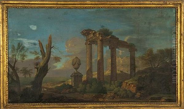 Architectural Capriccio Of Roman Ruins - view 1