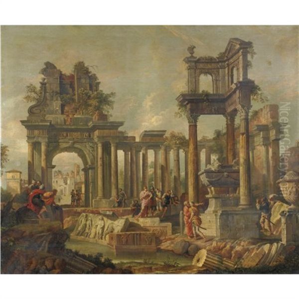 Capriccio Con Rovine E Figure - view 1