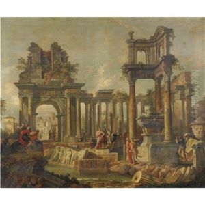 Capriccio Con Rovine E Figure