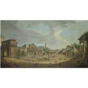 Il Foro Romano Dal Clivus Capitolinus by Giovanni Paolo Panini