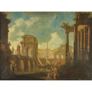 An Imaginary View Of Ancient Troy With Hector's Tomb