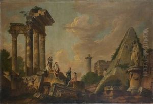 Predication D'un Apotre Dans Des Ruines Antiques by Giovanni Paolo Panini