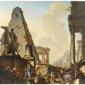 Architectural Capriccio With Alexander At The Tomb Of Achilles