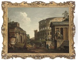 An Architectural Capriccio Of The Arch Of Constantine
