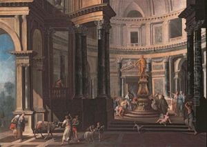Zwei Grosse Architekturinterieurs (pair) by Giovanni Paolo Panini