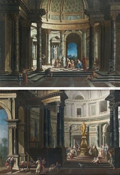 Scenes Antiques Dans Un Palais (pair) - view 1