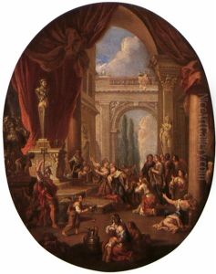 Priamo Sacrifica Agli Dei by Giovanni Paolo Panini