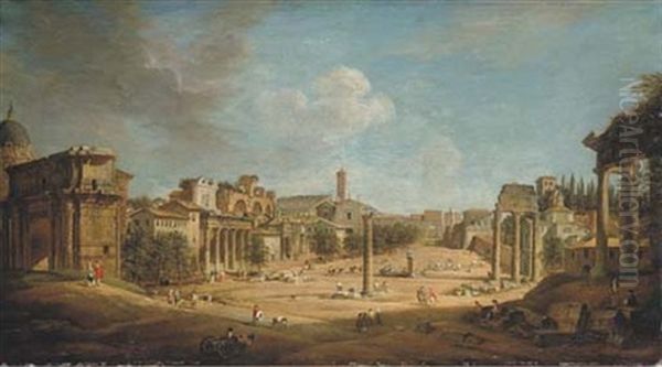 The Roman Forum From The Base Of The Capitoline Hill - view 1