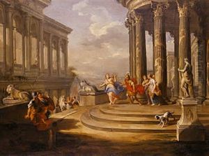 Capriccio Architettonico Con La Partenza Di Achile Dalla Reggia Di Licomede